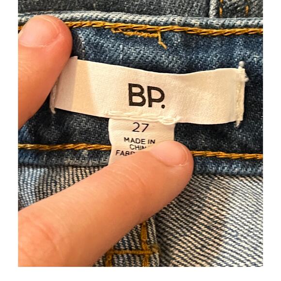 BP. shorts mid rise denim cuffed blue size 27 - Picture 3 of 3